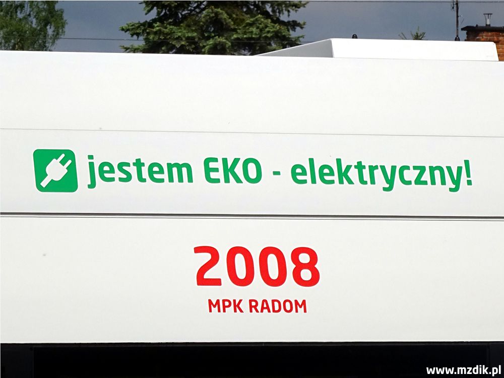 Oznakowanie autobusu elektrycznego MPK Radom